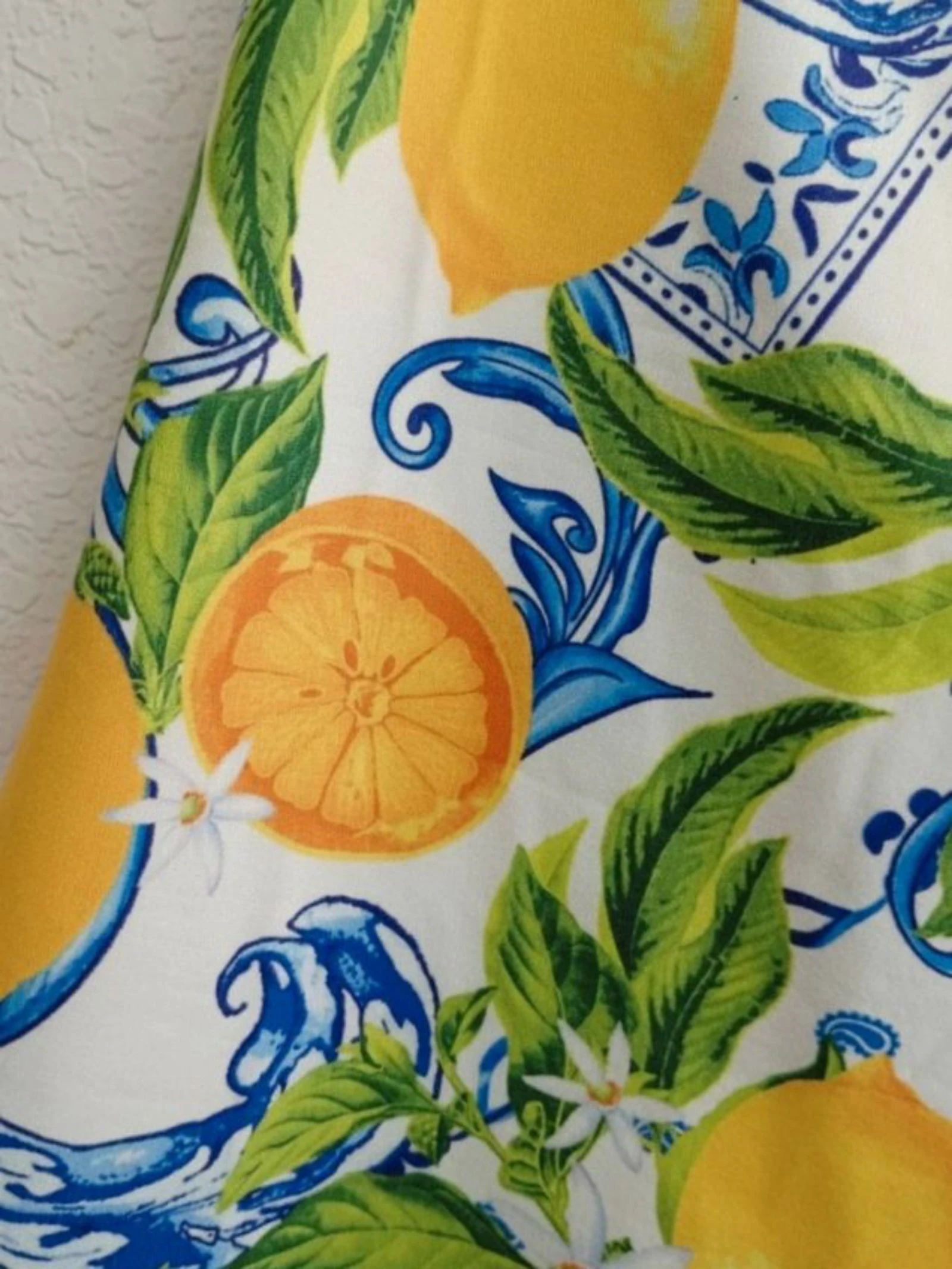 Vestido ajustado elástico estampado de limones – photo 2